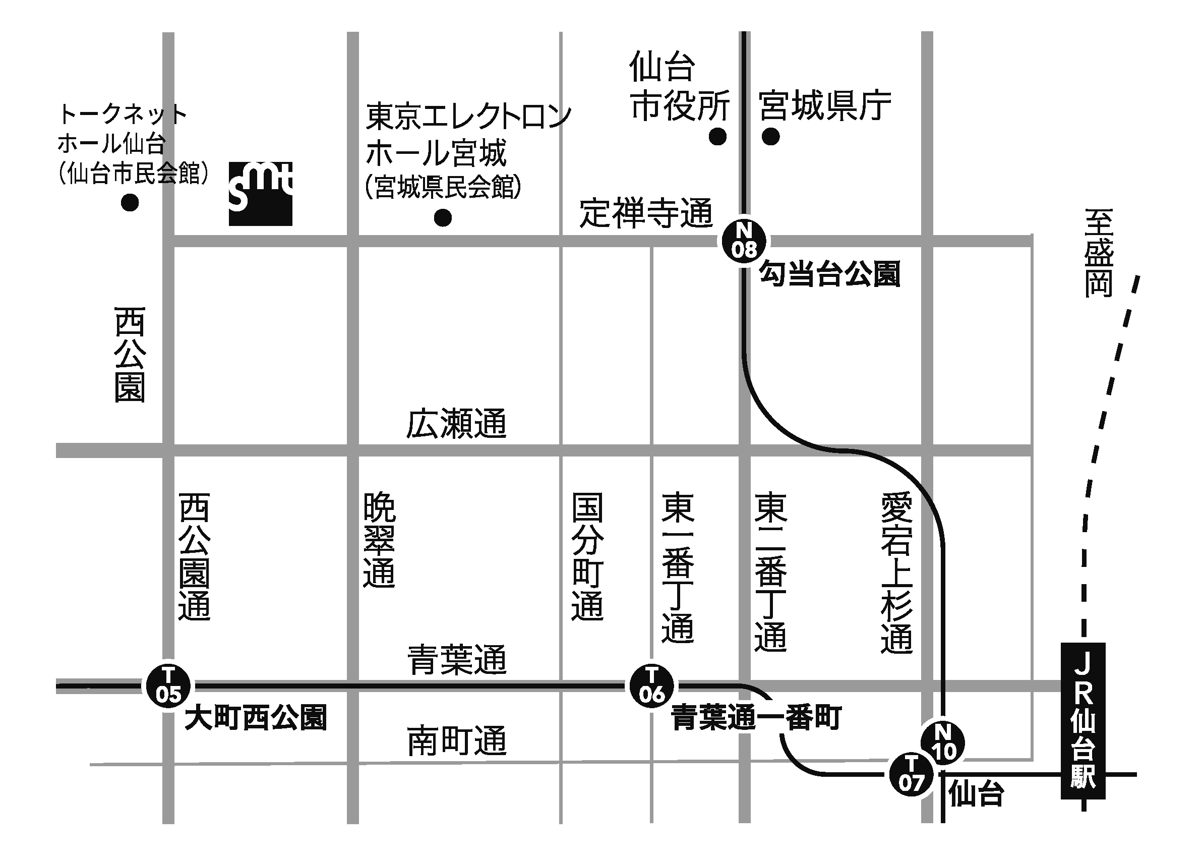 仙台短篇映画祭地図